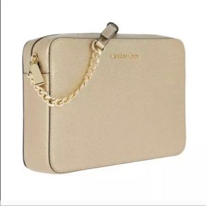 Michael Kors Jet Set Large Crossbody Gold